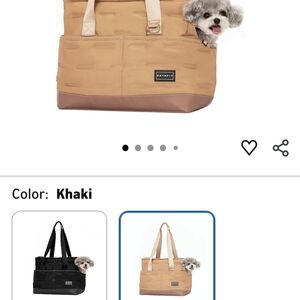 Pet Carrier Tote Bag in Khaki